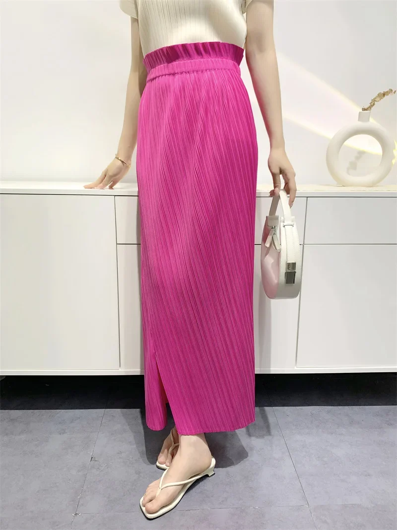 

Version Bustier Skirt Women Niche Design Summer 2025 Summer New Slim Pleated Skirt High Waist Open Half Skirt
