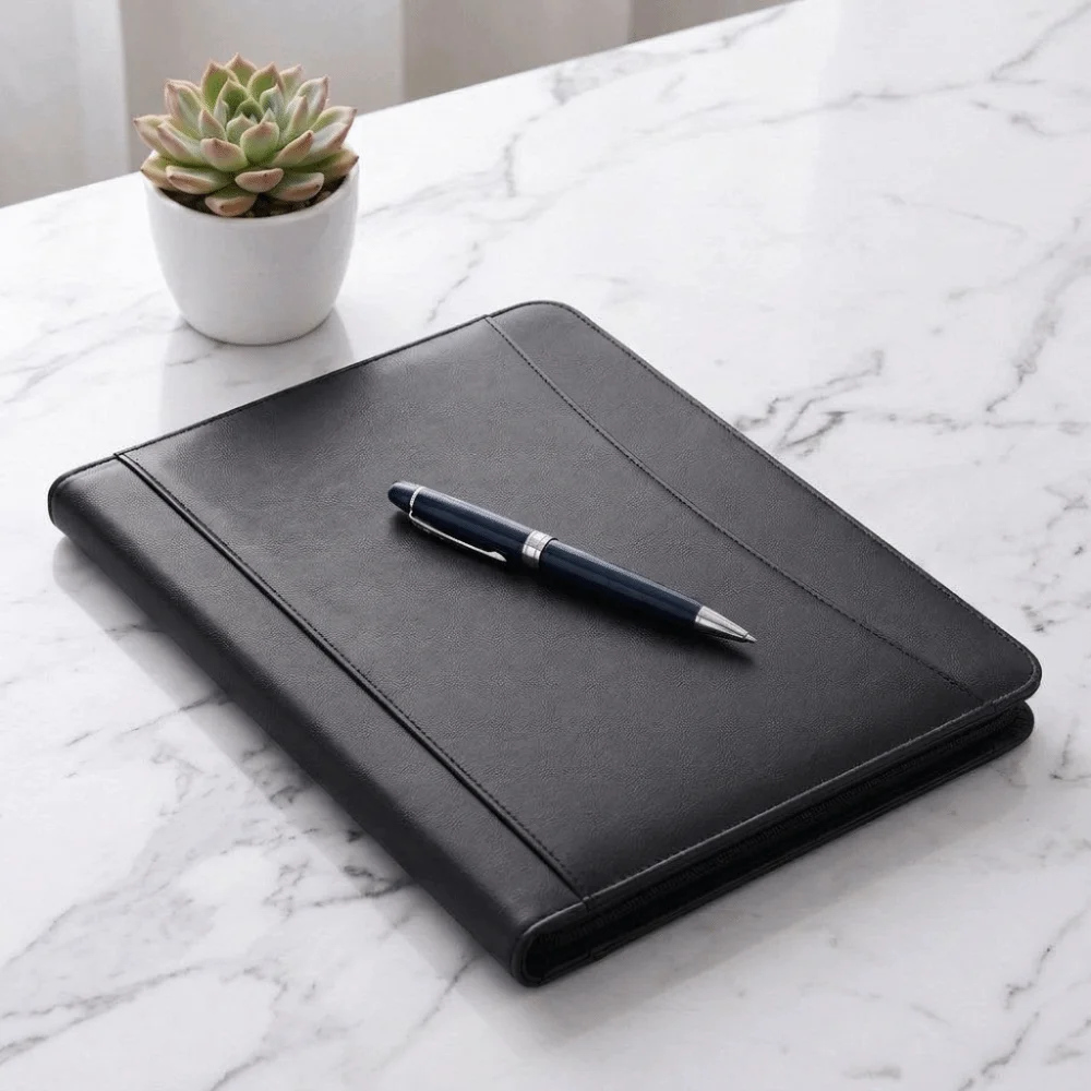 オフィス用品 A4 PU ドキュメントフォルダー 防水 ジッ - Leather Work Folder のレビューと価格