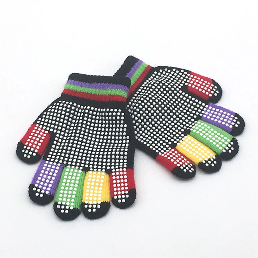 

Anti-Slip Stretchy Warm Winter Rubber Dots Grip Keep Warm Comfortable Kids Snow Gloves Kids Snow Gloves