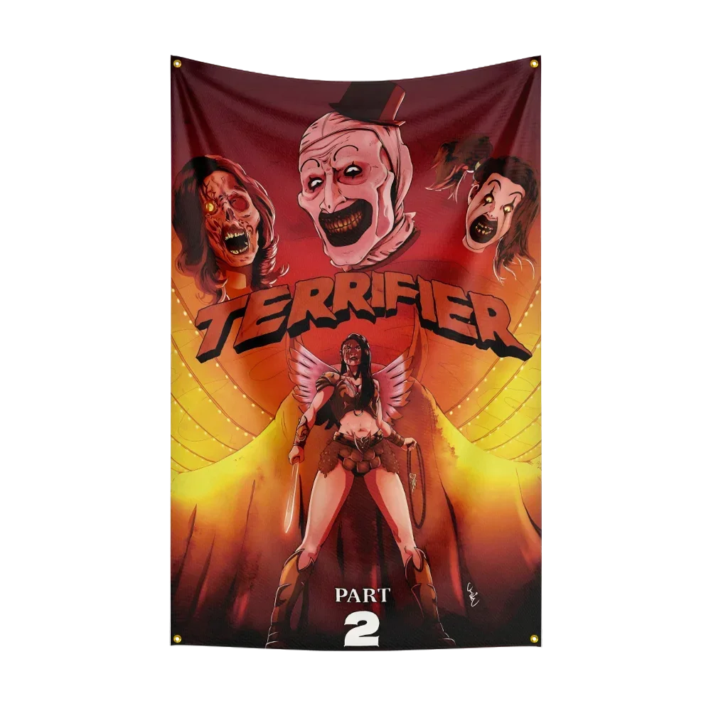 3x5 Ft T-Terrifiers Flag Classic Horror Movie Flag Halloween Wall Hanging Banner Decor Movie Poster - Image 4