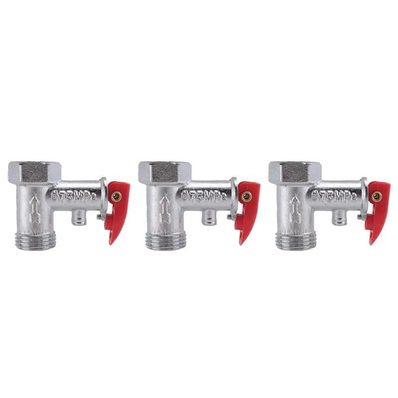 A84G-3Pcs 1 / 2 PT Socket Electric Water Boiler Safety Valve