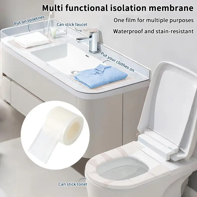 Toilet Seat Pads Isolation Film 1 Roll Protective Film Plastic Tape Dirt-proof Isolation Membrane Tattoo Film Barrier Travel