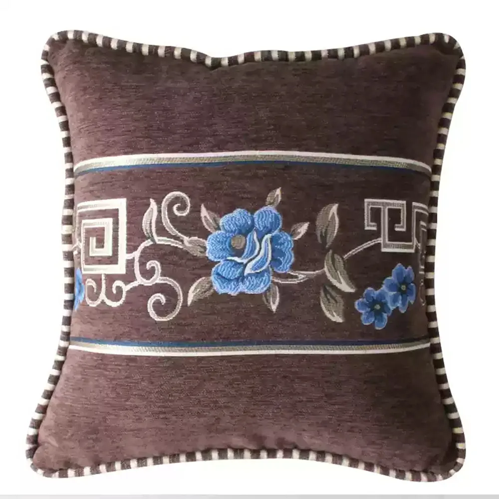 

Luxury Chenille Jacquard Sleeping Neck Pillow Square Nap Pillow Cozy Back Pillow Living Room Sofa Throw Cushion For Home Travel