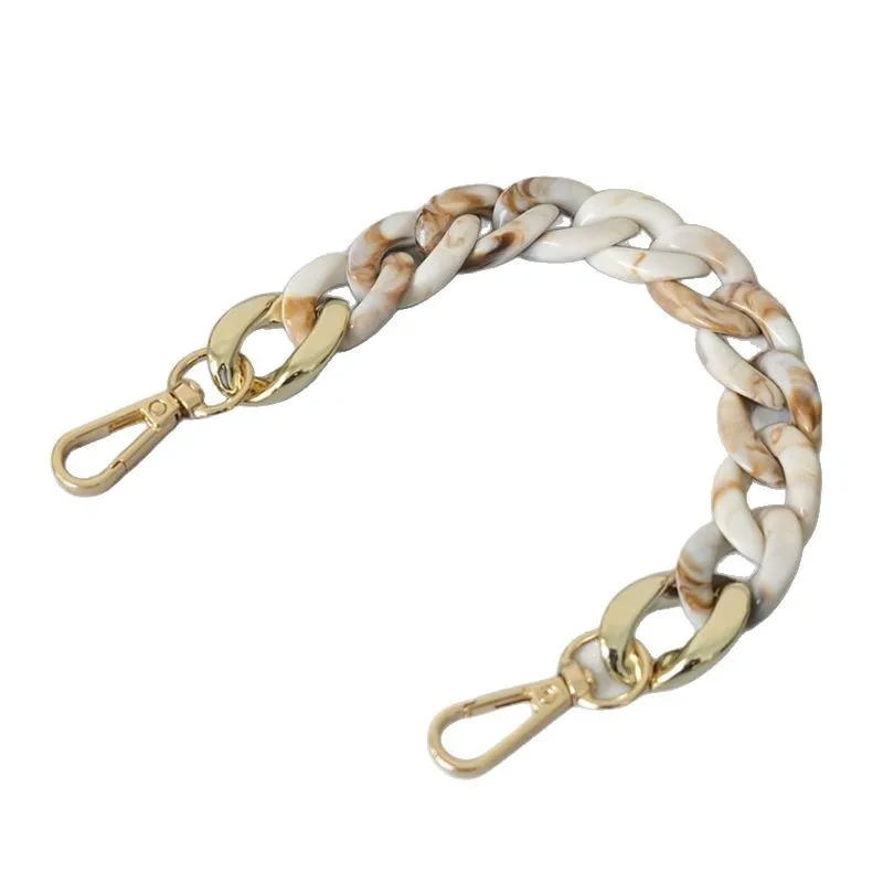 الطريق الأيمن جديد بسيط متعدد الاستخدامات شخصية DIY متعدد الألوان الاكريليك حقيبة سلسلة حزام الكتف استبدال حزام الملحقات #5