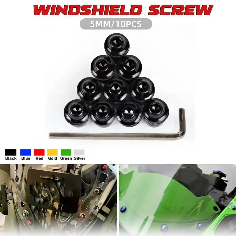 Für APRILIA RS 660 125 Shiver 750 RS660 RS125 RSV4 RSV4R 10PCS Motorrad Windschutzscheibe Schrauben Schrauben Mutter Verschluss