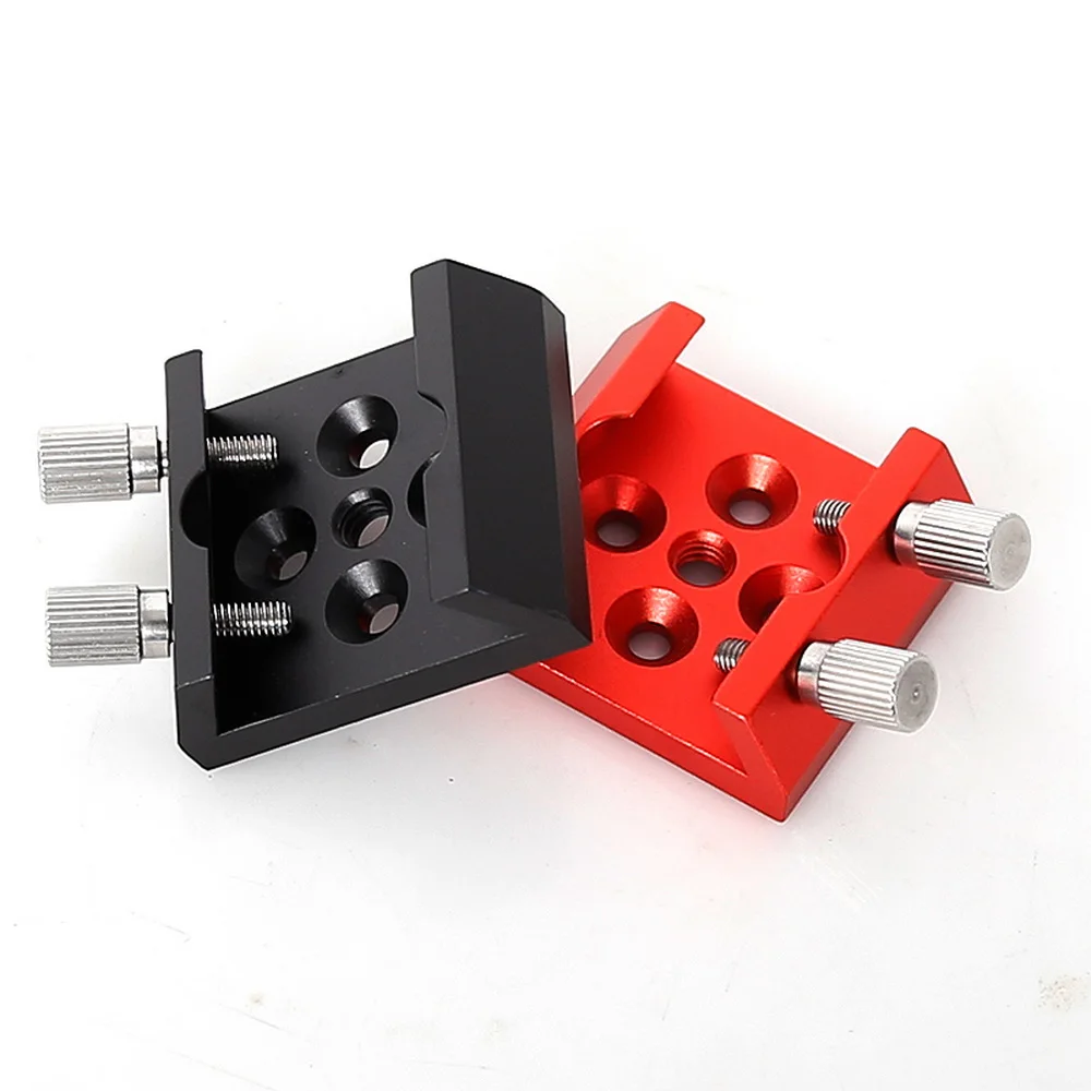 UKON-A قاعدة مكتشف النجوم المسطحة باللون الأحمر والأسود وفتحة تتوافق مع لوحة تتوافق 1/4 ملحقات تلسكوب الفلك المعدني #2