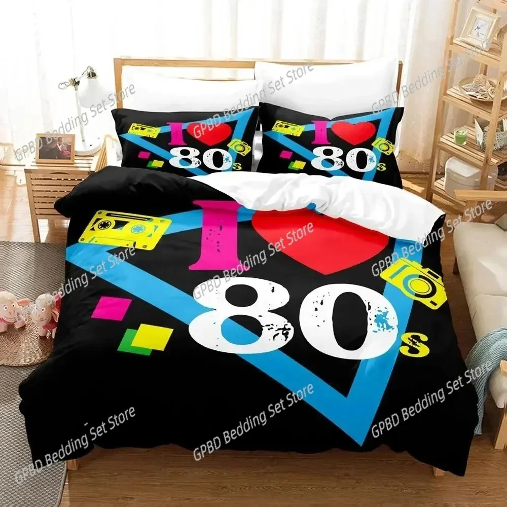 

TV series I Love The 80s Logo Bedding Set For Bedroom Soft Modern Bedspreads Comefortable Duvet Cover Quilt Cover And Pillowcase