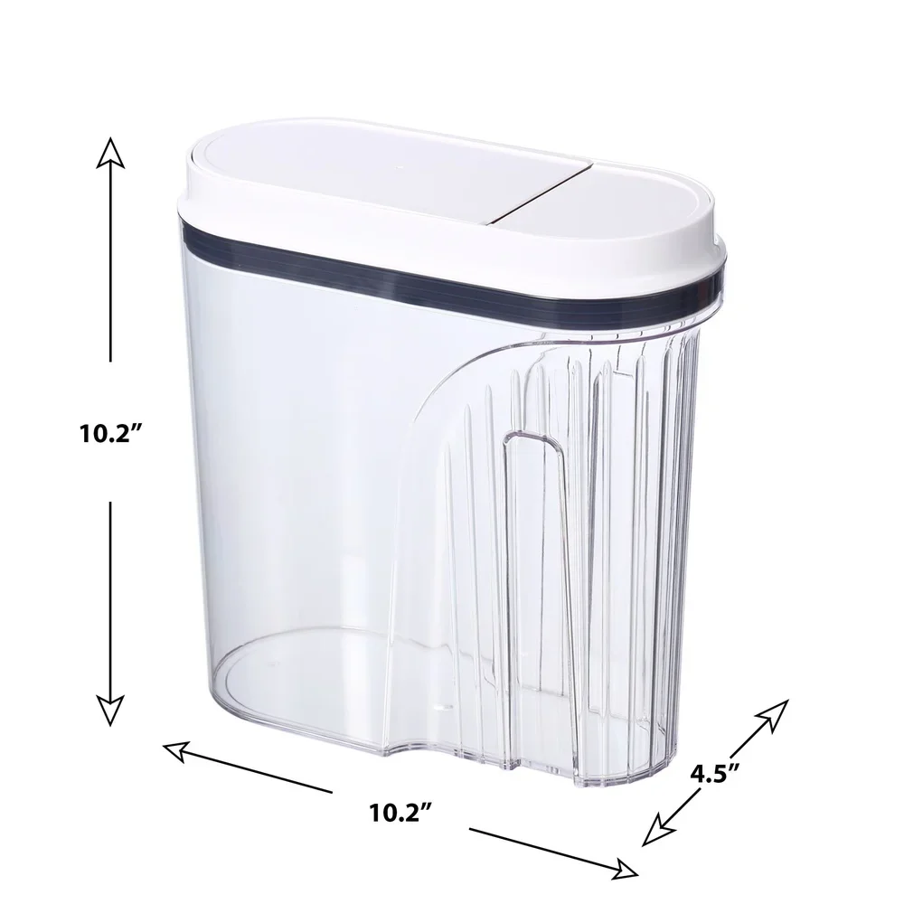 حاوية حبوب محكمة الغلق مع غطاء منبثق سهل الصب وخالي من مادة BPA، وعاء تخزين الطعام المتين، آمن للاستخدام في غسالة الأطباق، عملية بيد واحدة
