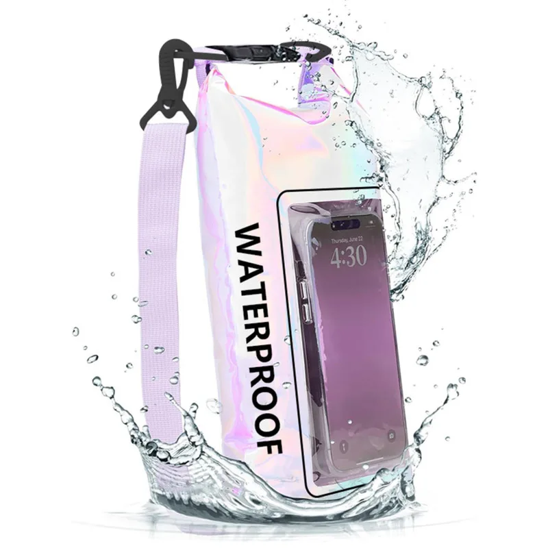 2/5L Swimming PVC Pack Dry Bag Touch Screen Outdoor Waterproof Shoulder Kayak Bags Trekking Drifting Rafting Surfing Boating Bag