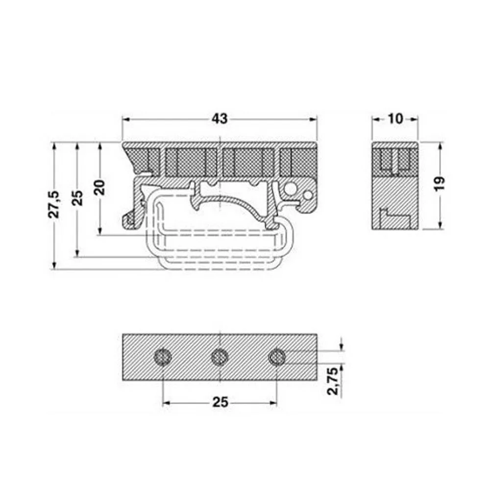 2pcs DIN Rail Mounting Adapter Circuit Board Bracket Holder Carrier Clips Control Board DIN35 C45 DIN Rail PCB Install