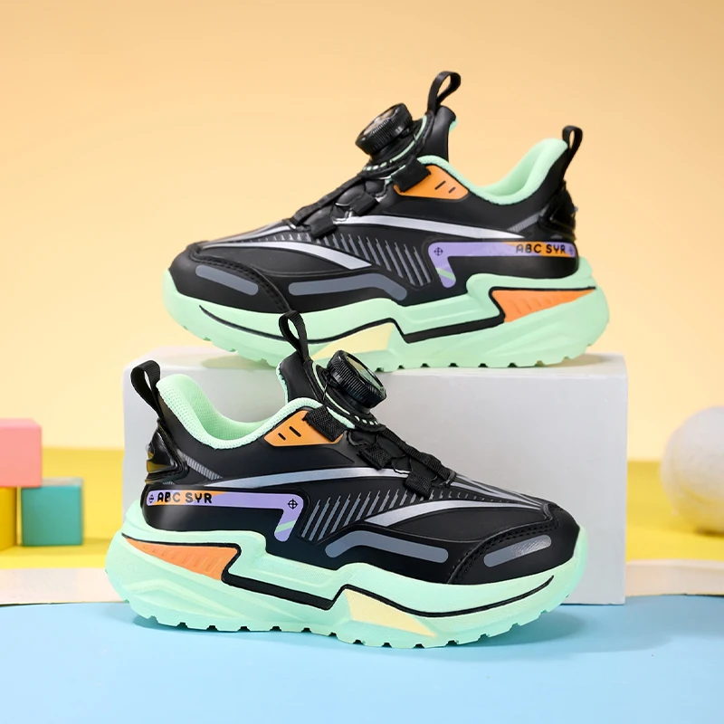 

Kids Sports Shoes Fashion Swivel Buckle High-quality Leather Breathable Wear-resistant Soft Comfortable Outdoor Running Shoes