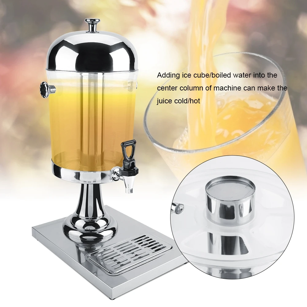 Stainless Steel Juice Machine Hot Cold Beverage Machine for Restaurant Hotel Bar (Silver)