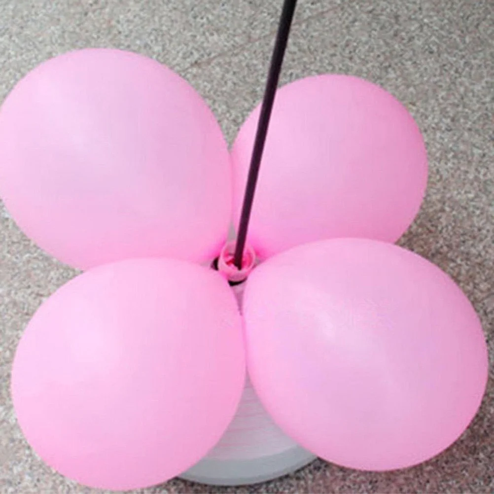 

120Pcs Plastic Balloon Arch Connectors Secure Clip Ring Buckle 4-Balloon Joint Easy Slide Display Pole Setup Balloon Buckle