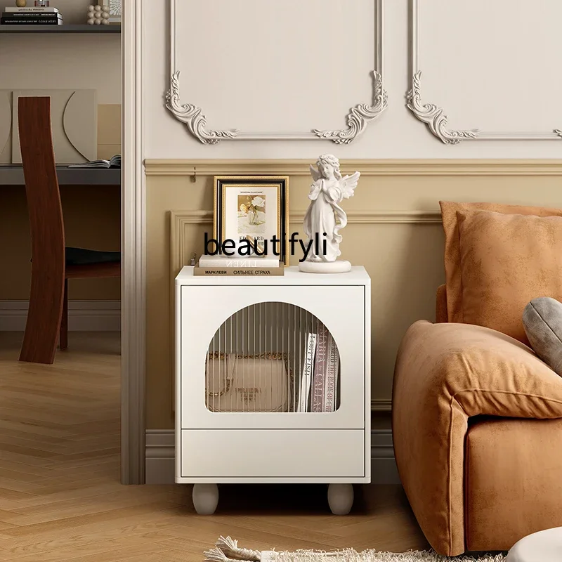 07 خزانة ذات أدراج على الطراز الكريمي الفرنسي ثلاثة أربعة خمسة خزانة ذات أدراج خزانة صغيرة حديثة وبسيطة