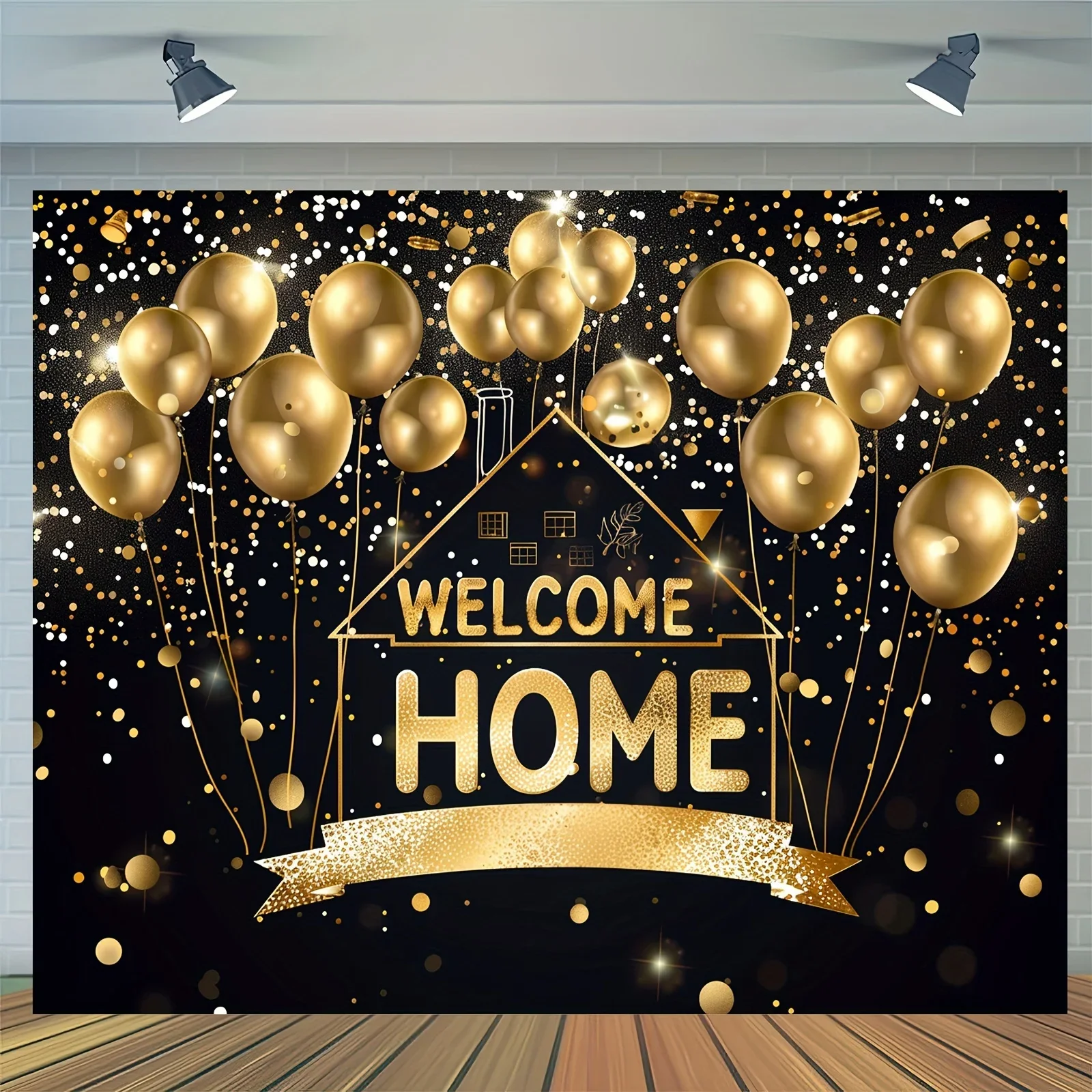 Welcome home Polyester background banners, multi-purpose party decorations for family gatherings and global festivals