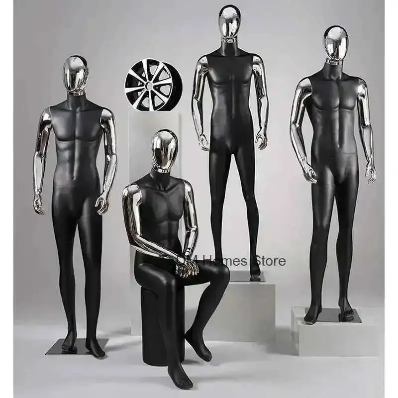 

Mannequins Creative Body for Silver Mannequins Clothing Light Windows Luxury Store Mannequins for Men's Display Full FRP Modern