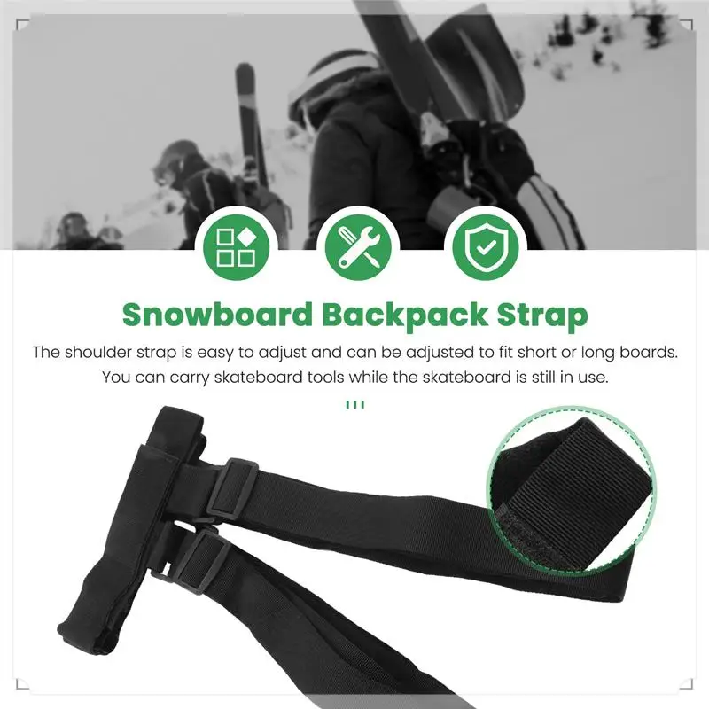 Skateboard Shoulder Carrier Skateboard Carry Strap Durable Adjustable Snowboard Skateboard Backpack Strap