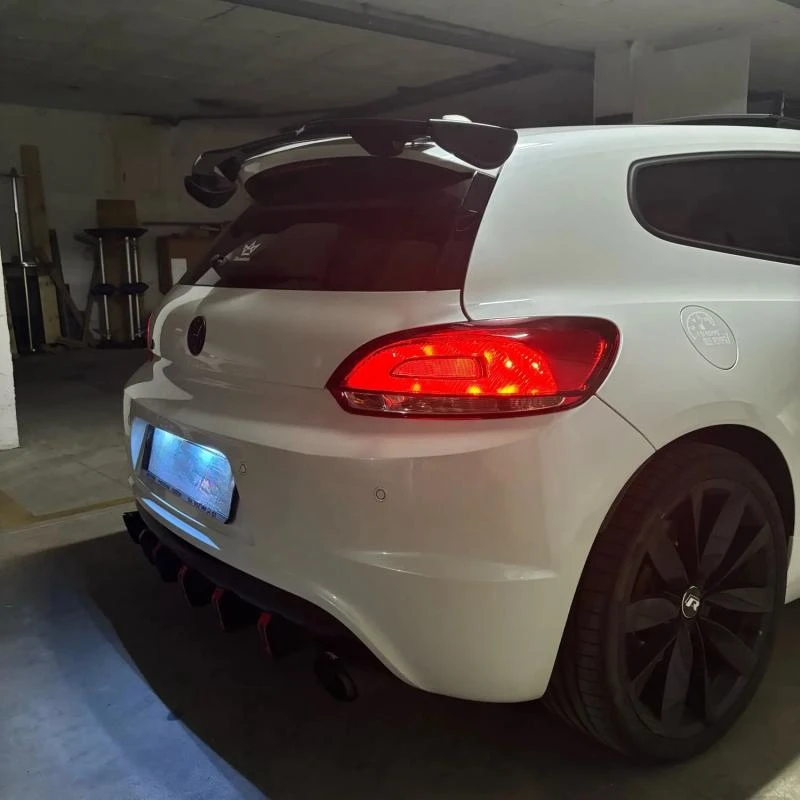 High Quality ABS Plastic Paint Gloss Black Rear Roof Lip Spoiler for Volkswagen Scirocco 2009- 2019 Universal