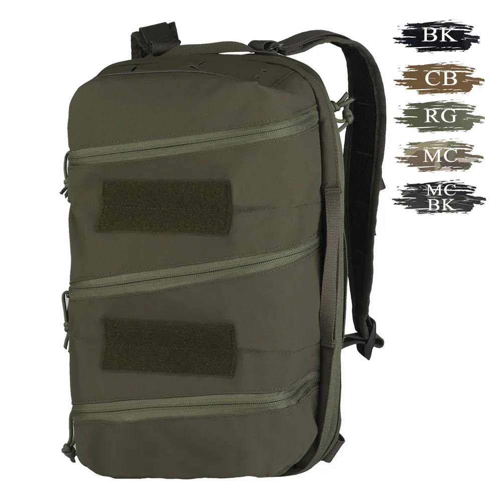 

First Aid Backpack Double Zipper Multi-Layered Storage Magic Fastener Strips Large-Capacity Medical Backpack for Outdoor Camping