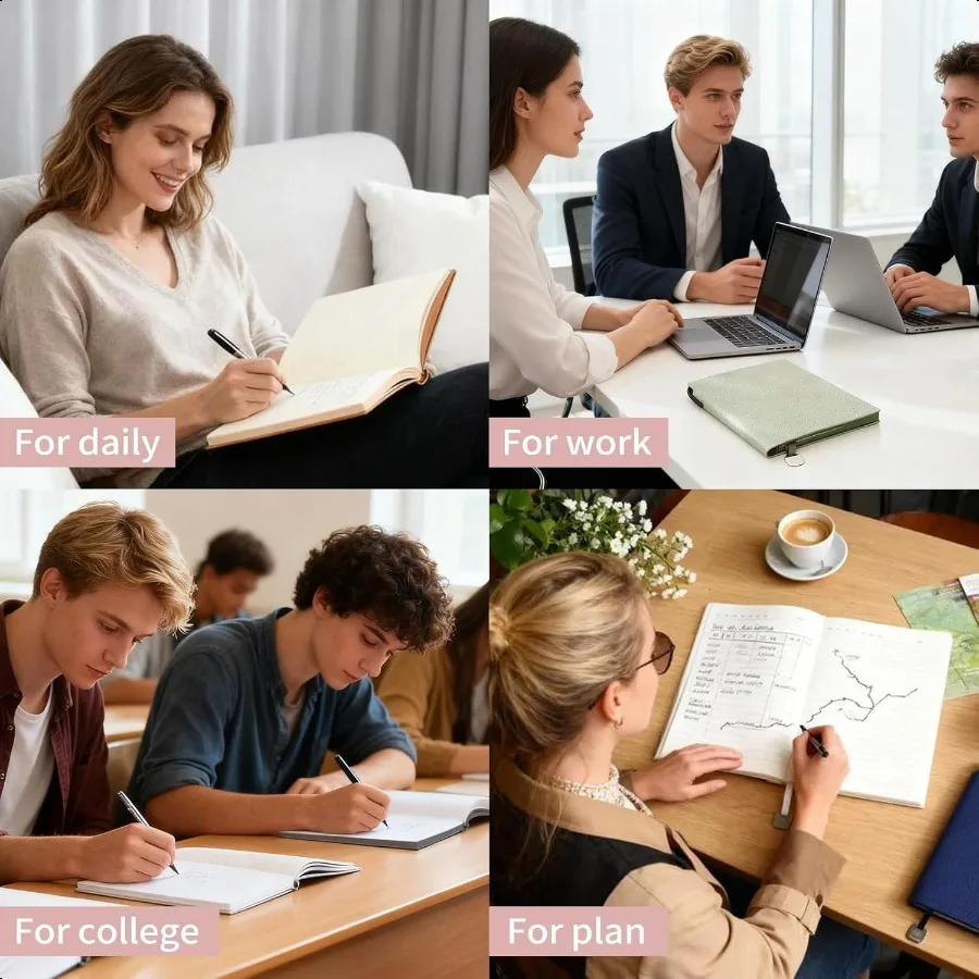 Lined Journal Notebook for Women A5 Softcover PU Leather Journals for Writing 160 Pages Daily Journaling College Ruled Notebook