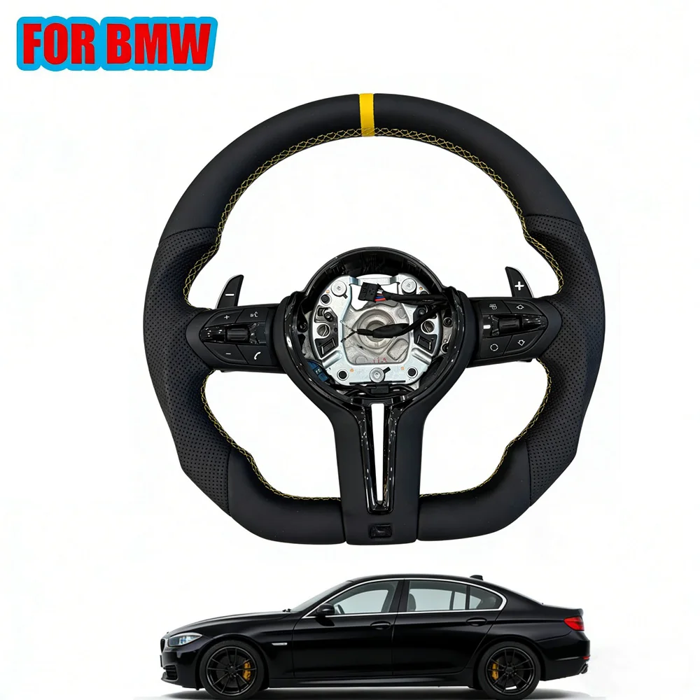 

Anti Slip Yellow Steering Wheel For BMW X1 X3m X4 X7 M5 M8 E85 F20 F21 F22 F25 F30 F44 F83 F92 318i 320i 535i