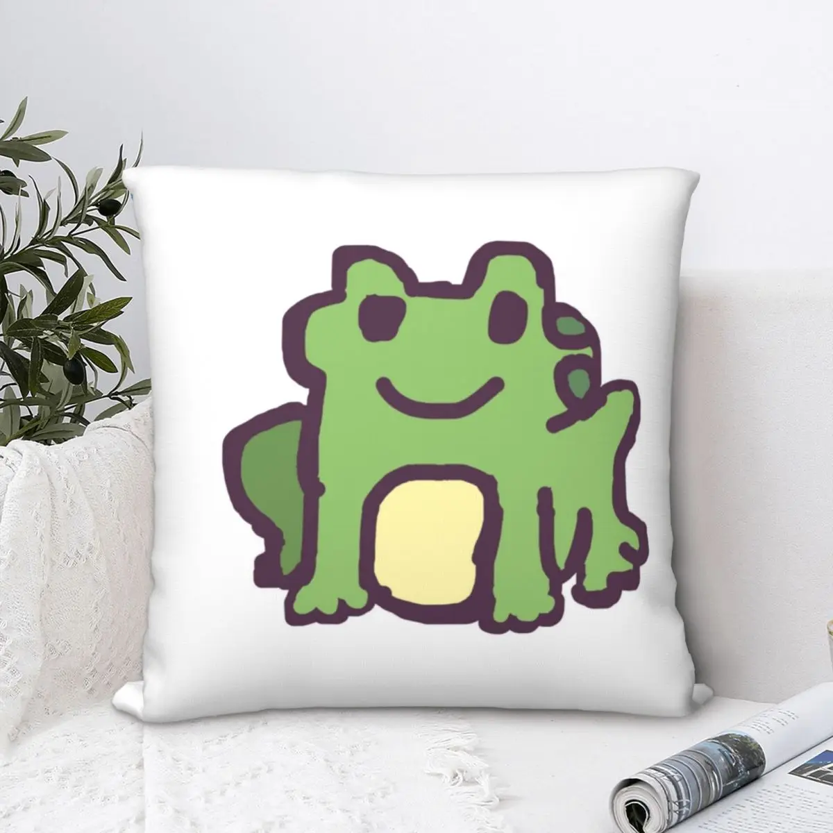 

Frog Square Pillowcase Polyester Pillow Cover Velvet Cushion Decor Comfort Throw Pillow For Home Sofa