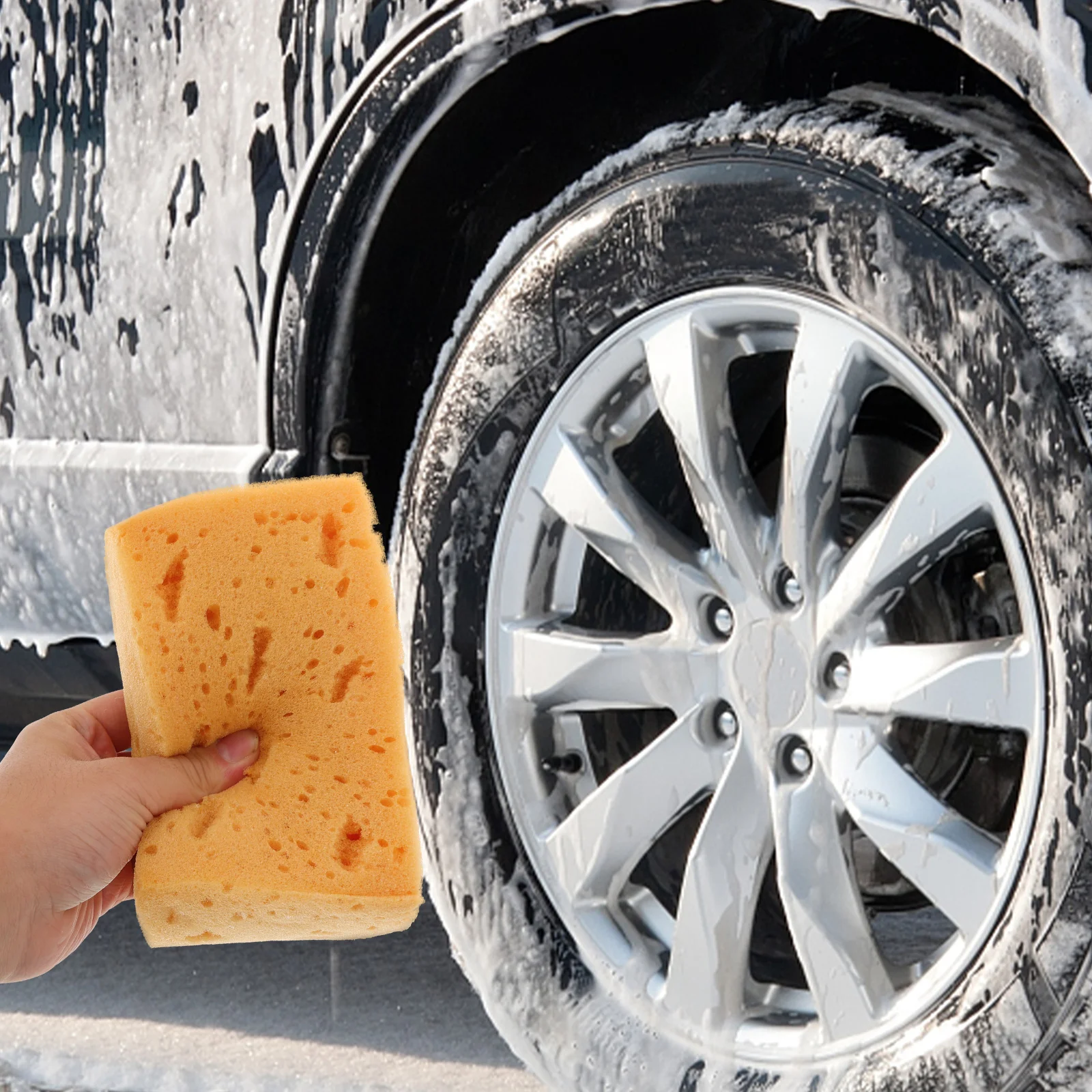 

1pc Car Wash Honeycomb Sponge Cleaning Car Wheel Multi-Use Sponge for Home Kitchen Bathroom (Random Color)