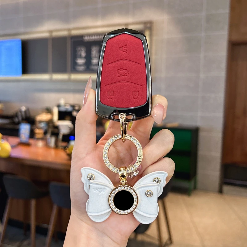 

For Cadillac ATS-L XT4 CT6 CT6 PLUG-IN XTS XT5 XT6 SRX cars accessories keycover keyshell keychain car key bag keycase