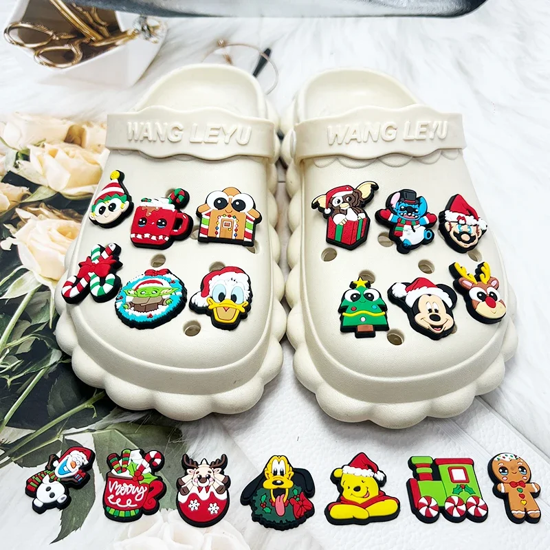 مينو 1-27 قطعة حذاء عيد الميلاد سحر الصنادل سحر قباقيب الزينة اكسسوارات لمهرجان تزيين هدايا الاطفال #6