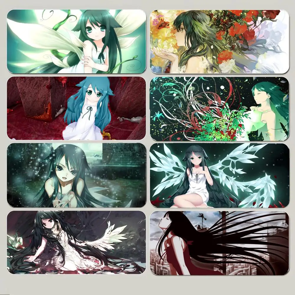 Game S-Saya no Uta The Song of Saya Mouse Pad Large Gaming Mousepad with Thick Stitched Edge Non-Slip Desk Mat