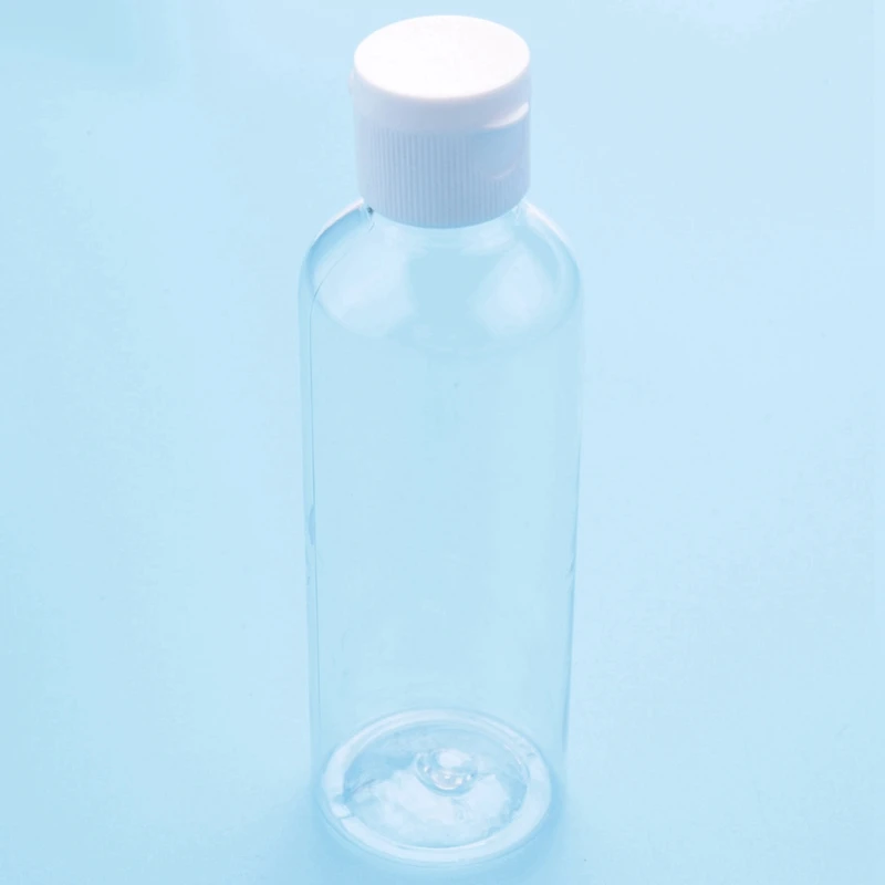 12 X 100Ml Plastic Clear Flip Bottles Travel Shampoo Lotion Cosmetic Container