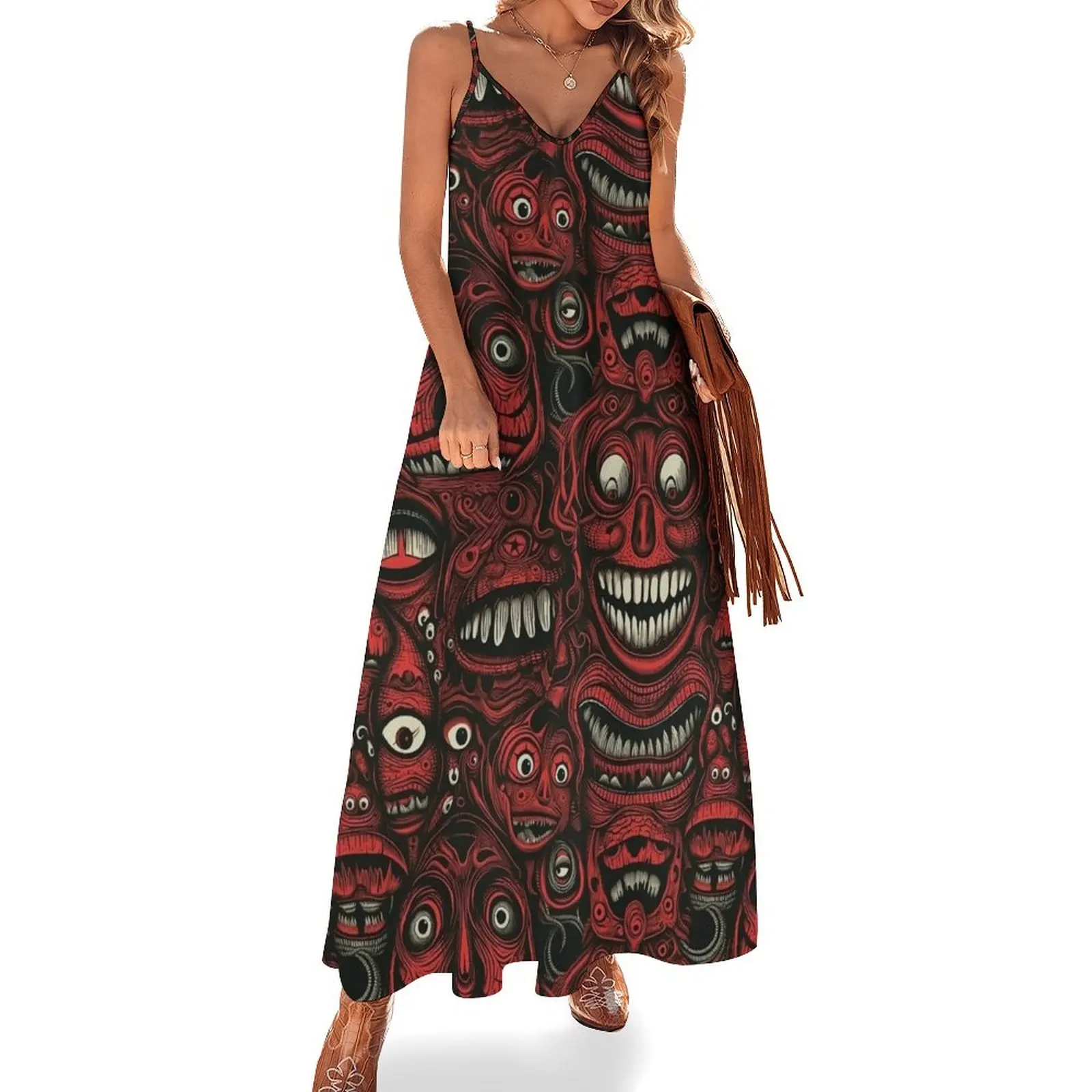 

Teeth-y Creatures Sleeveless Dress dresses summer Summer dresses for women womens dress