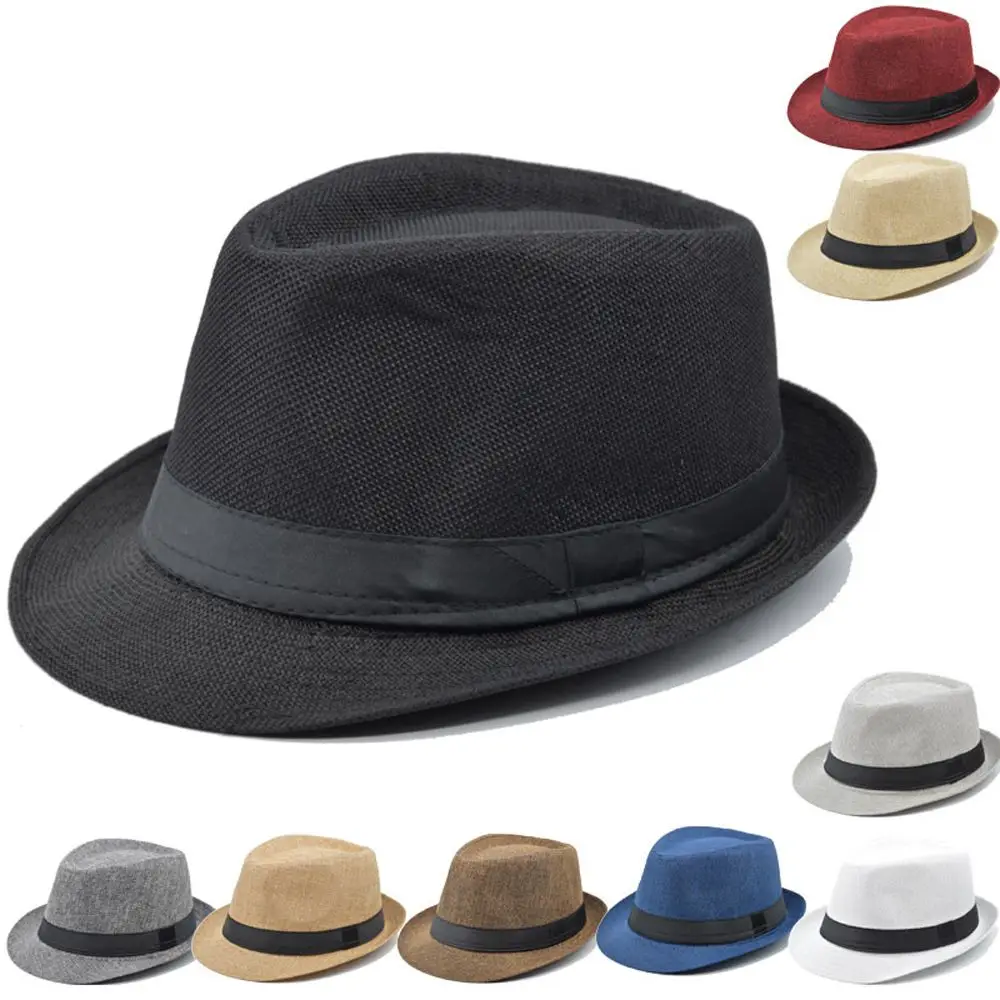 

Adjustable High Quality UV Protection Cotton linen Camping Fisherman Hat Straw Hat Men Hat Panama Cap Bucket Hat