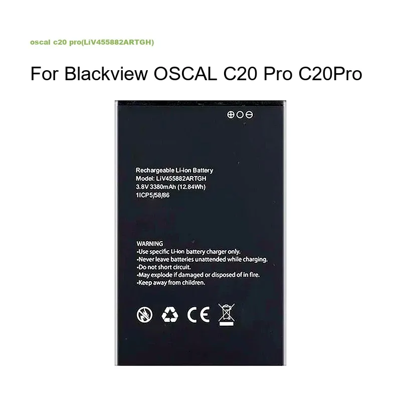 بطارية لـ Blackview Oscal Tiger 12 Li426595ADTHP VGOTEL Note 24 C20 Pro C80 C60 S60 Li426595ADTHP LiV455882ARTGH LIFHPV466595P #2