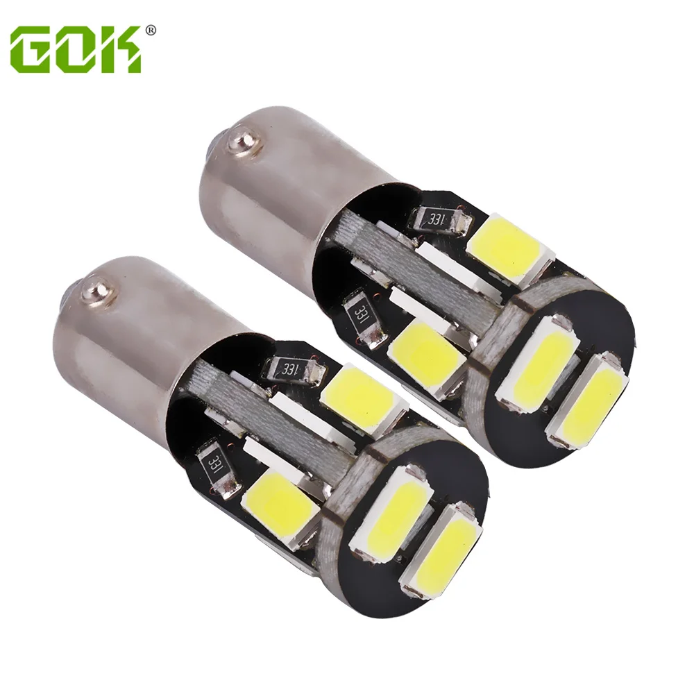 

100pcs New Canbus BA9S Led Interior Bulb Smd 10SMD 5630 5730 Vehicle Car License Plate Lamp T4W Smd Bay9s Bax9s Reading Lights