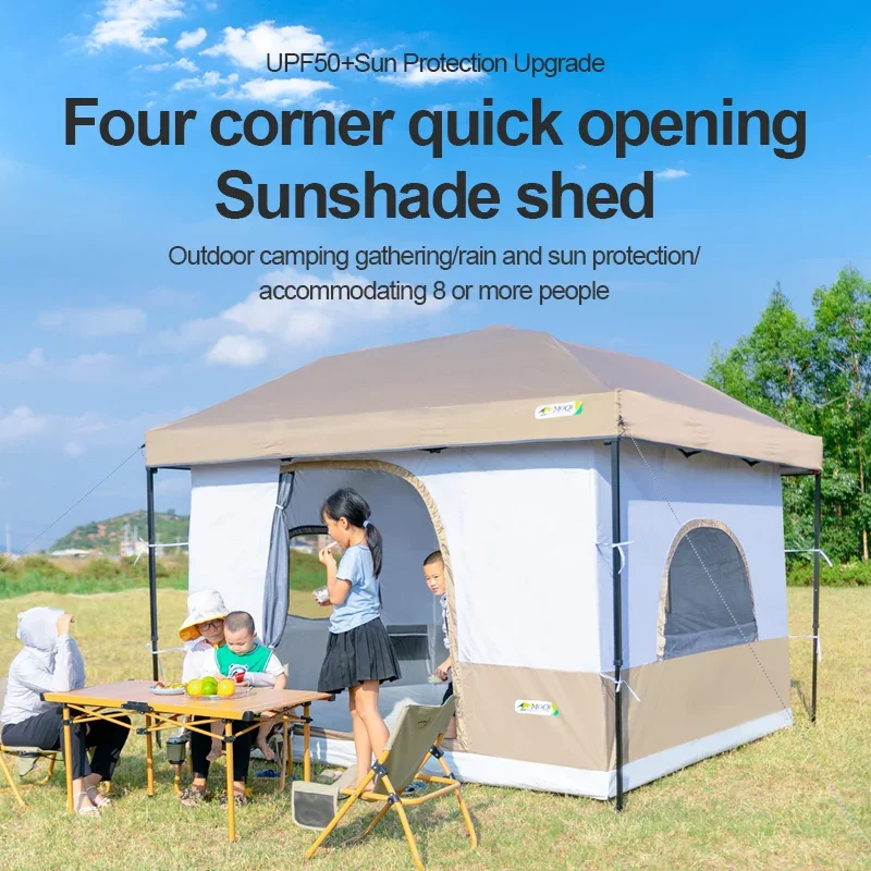 Camping Cube for Pop Up Canopy Tent Converts 10'x10' Straight Leg Canopy into Camping Inner Tent Fully Vented Roof