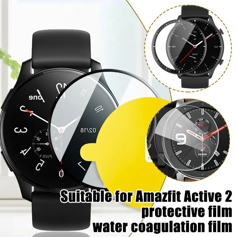 Screen Protector For Amazfit Active 2 Smartwatch Protective Film Clear Soft High Definition Clear Scratch-resistant S7R6