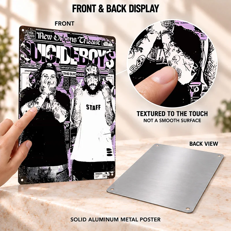 Suicideboys Aluminum Posters Bold Decorative Graphic Creative Workspace Wall Art Customized Metal Sign Thoughtful Fan Keepsake