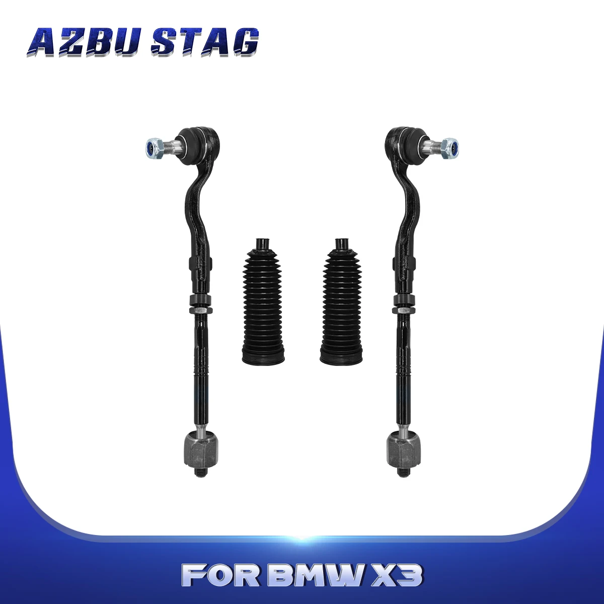 AzbuStag 4Pcs Tie Rod Assembly Pinion Boot for Steering for BMW F25 F26 X3 X4 2011 2012 2013 2014 2015 2016 2017 2018