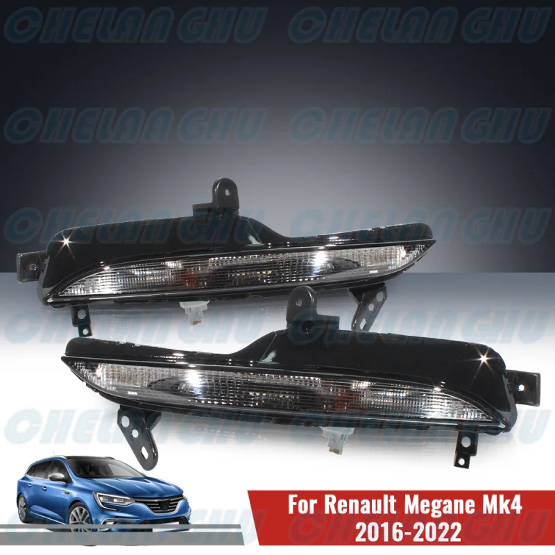 

For Renault Megane Mk4 2016 2017 2018 2019 2020 2021 2022 1 Pair Front Halogen DRL Daytime Running Light Lamp