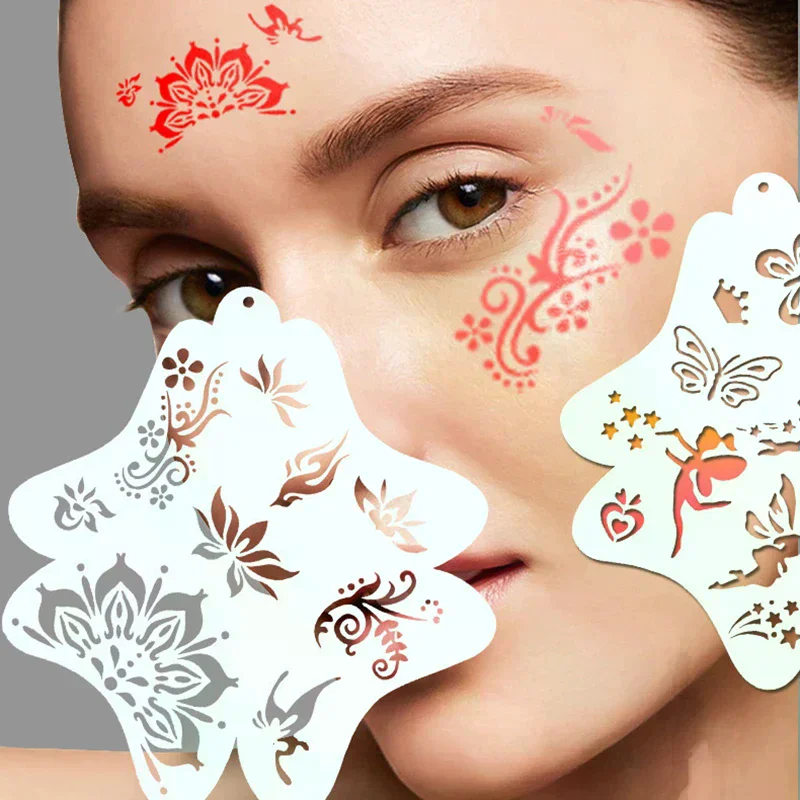 Reusable Stencils for Body Painting Face Art Stamps Temporary Tattoos Plastics High-quality