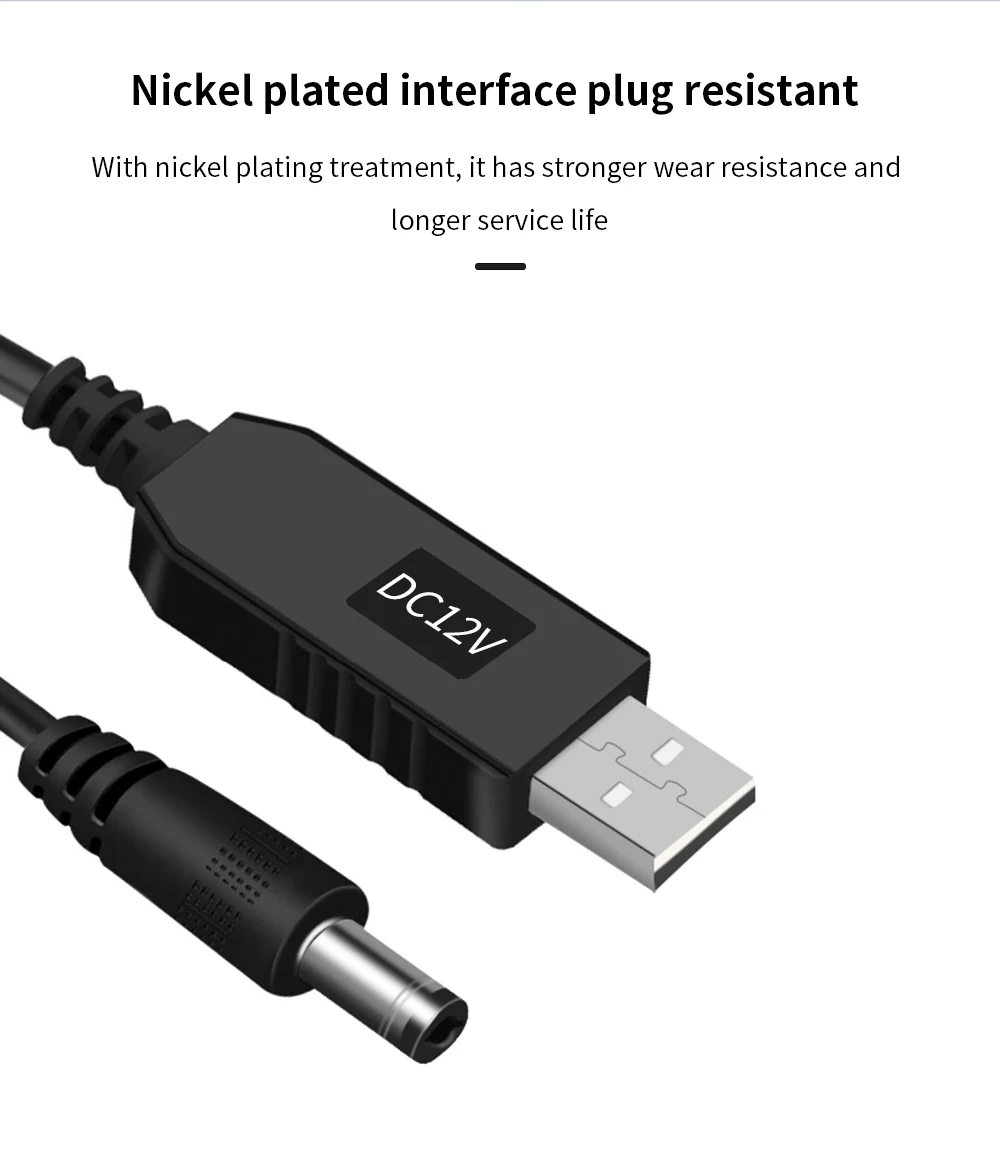 TISHRIC Usb DC Power Kabel Für Usb Router USB 5V Zu DC 12V 9V Adapter 2,1x5,5mm Über Power Netzteil Stecker Buchse Stecker – Detail 10