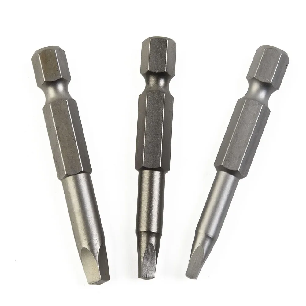 Repair Screwdriver Bits Wear Resistance 3 Pcs/Set 50mm Long High Hardness Sq1+sq2+sq3 Square Drill Bit High Quality