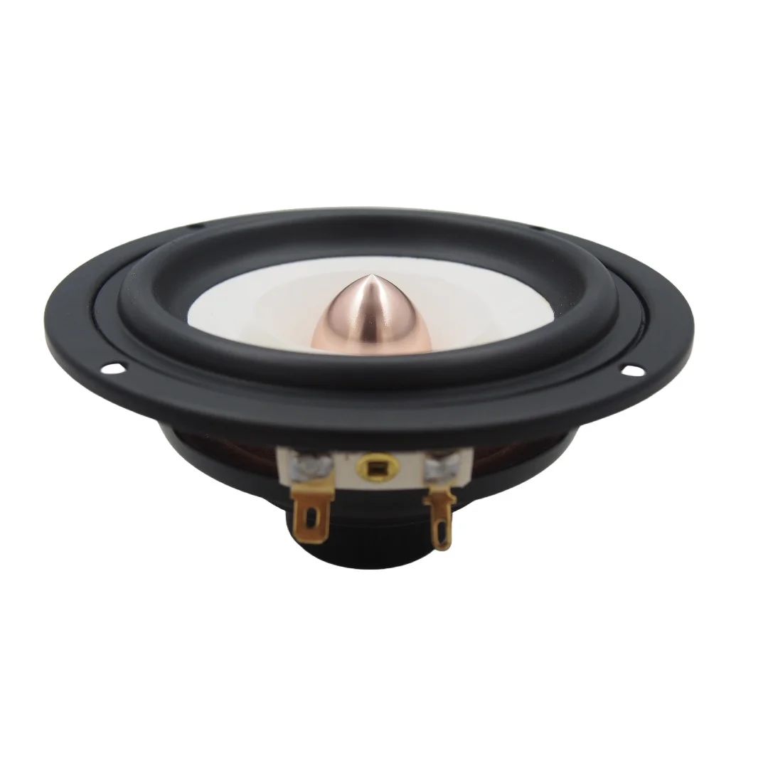 Sounderlink 4" Full Range Speakers Aluminum Bullet & Kapton Cone HiFi Bookshelf/Desktop Monitor MidRange Woofer, 4/8 Ohm