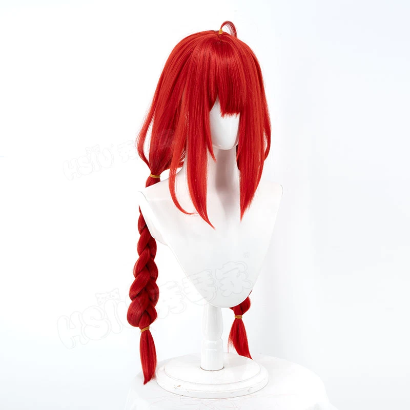 New Game Zenless Zone Zero Ukinami Yuzuha Cosplay Wig Girl Red Braided Long Hair Heat Resistant Synthetic Wigs Halloween Prop