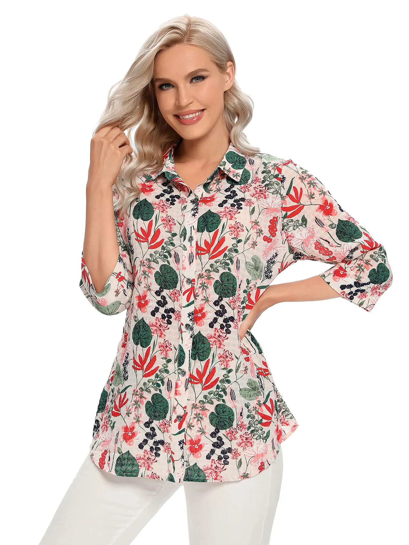 

Women Woven Fashionable Casual Shirt For Spring And Autumn