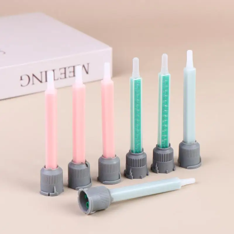 10pcs Adhesive Mixing Tube (1:1 Ratio)for AB Glue Gun, Liquid Mix Epoxy Adhesive Mixing Nozzles,Glue Static Mixer ,