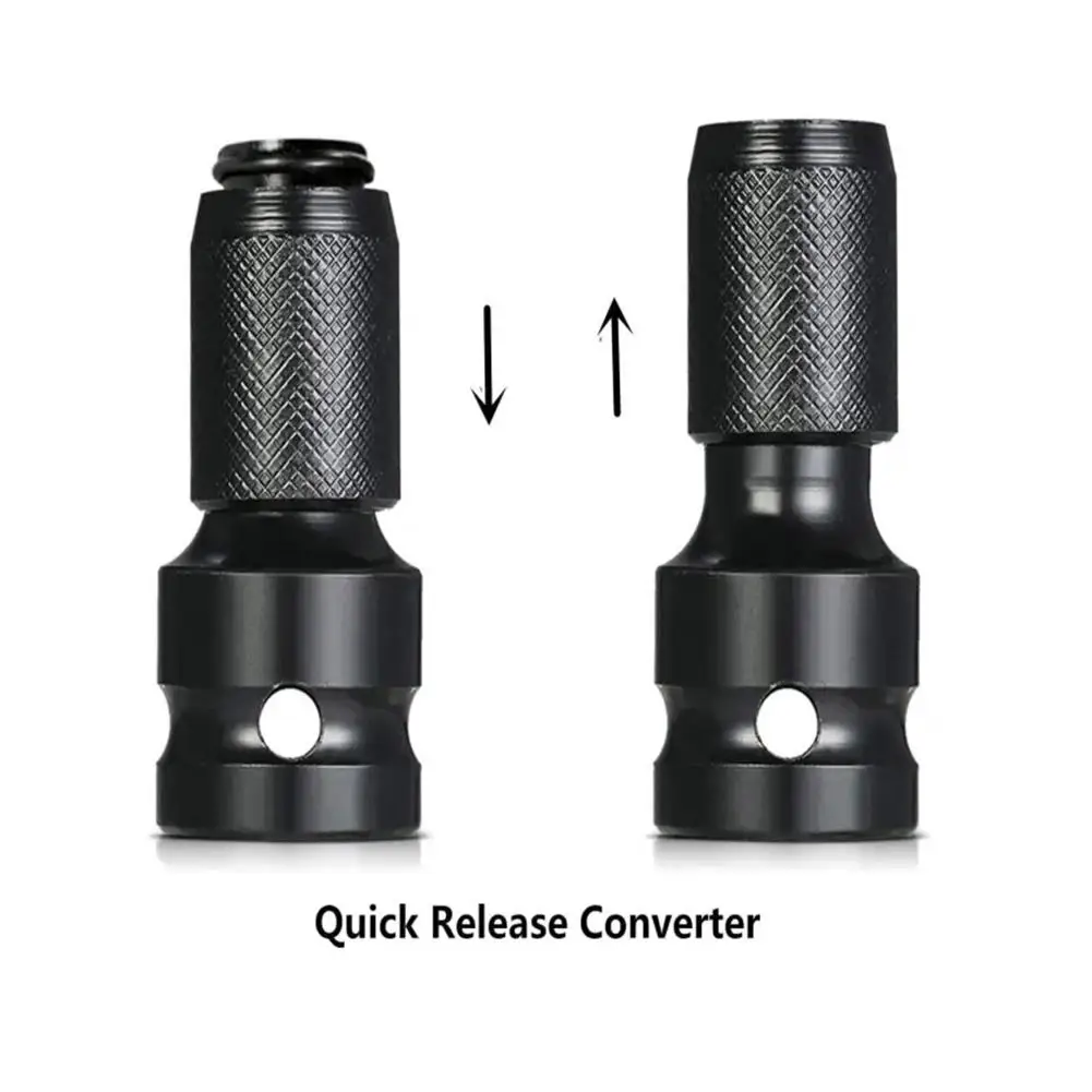 Cabezal convertidor de llave eléctrica, llave convertidora Hexagonal de 1/2 a 1/4, adaptador de enchufe de impacto, accesorios eléctricos