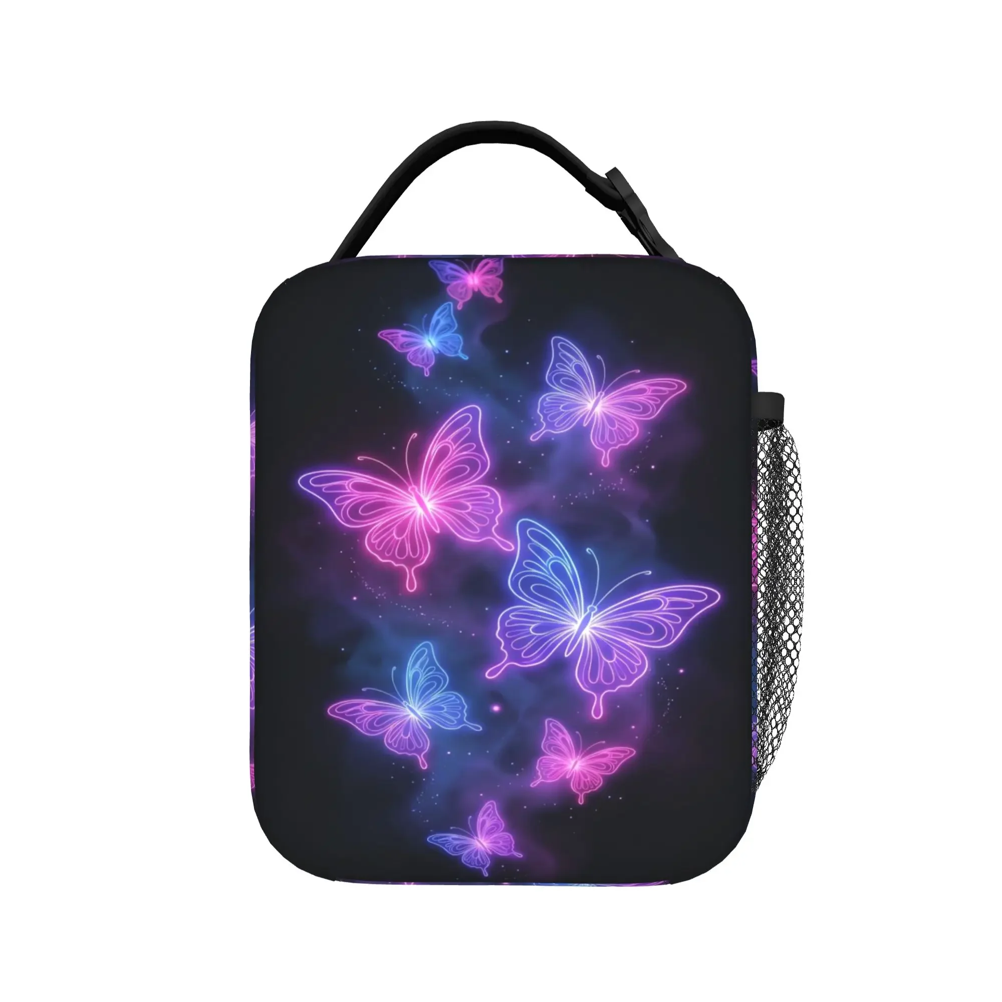 Popular Funny butterfly Lunch Bag  Portable Lunch Box Women Picnic Designer Cooler Bag Aesthetic Oxford Tote Food Bags