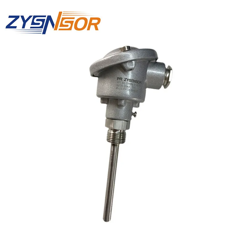 Temperature Sensor 0-100 ℃ Current Output 9mm 85mm G1/2 Thread with PR5333A